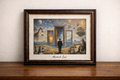 Surrealist landscape with dreamlike doorways