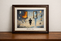 Surreal landscape with floating doorways