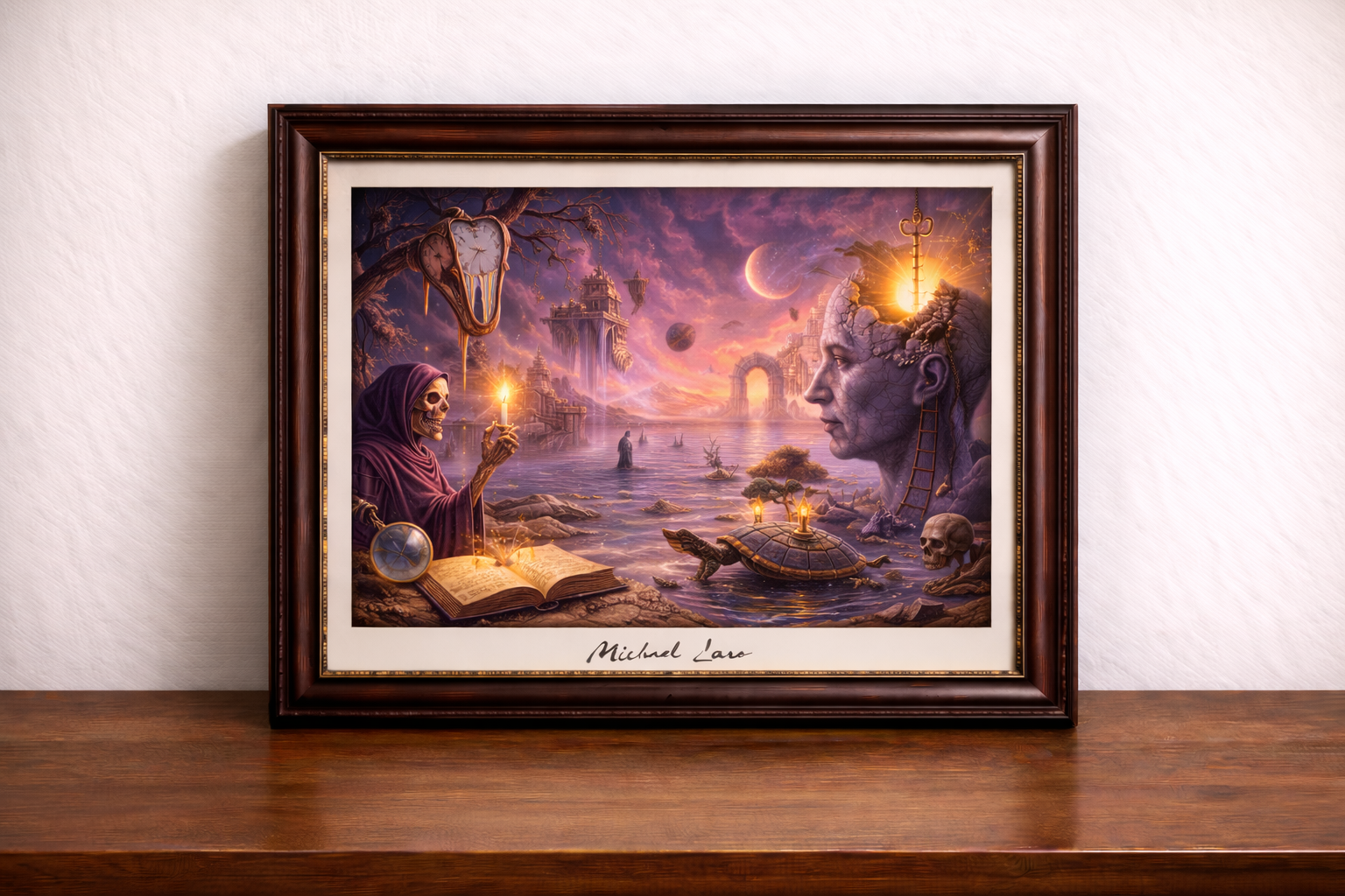 Surreal landscape with glowing elements 3